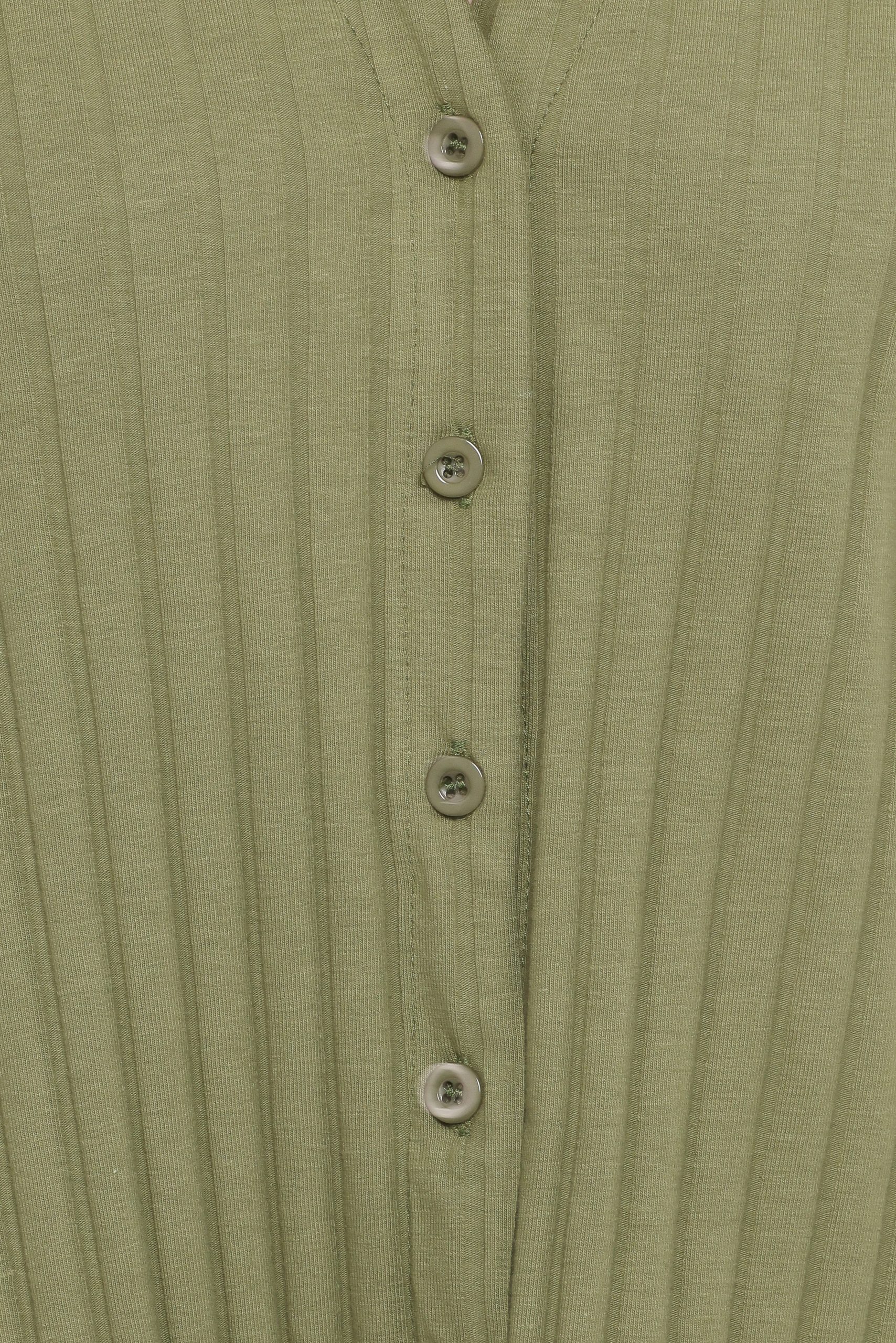 Phillipa Wide Ribbed Shirt Set - Olive - Image 6