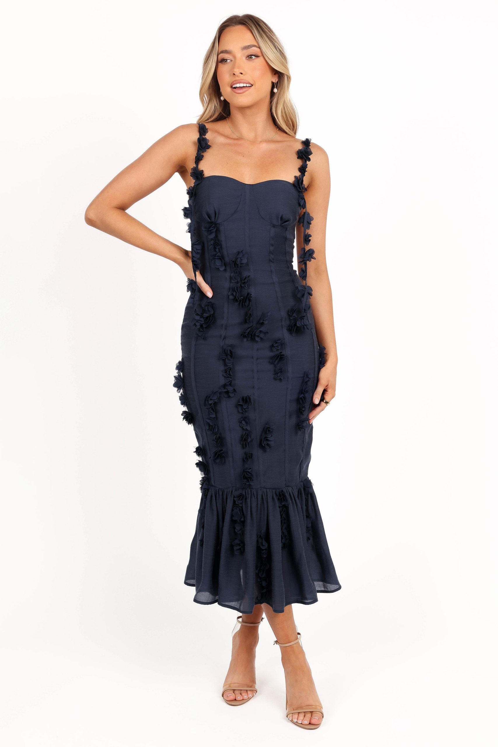 Posedly Midi Dress - Navy - Image 3