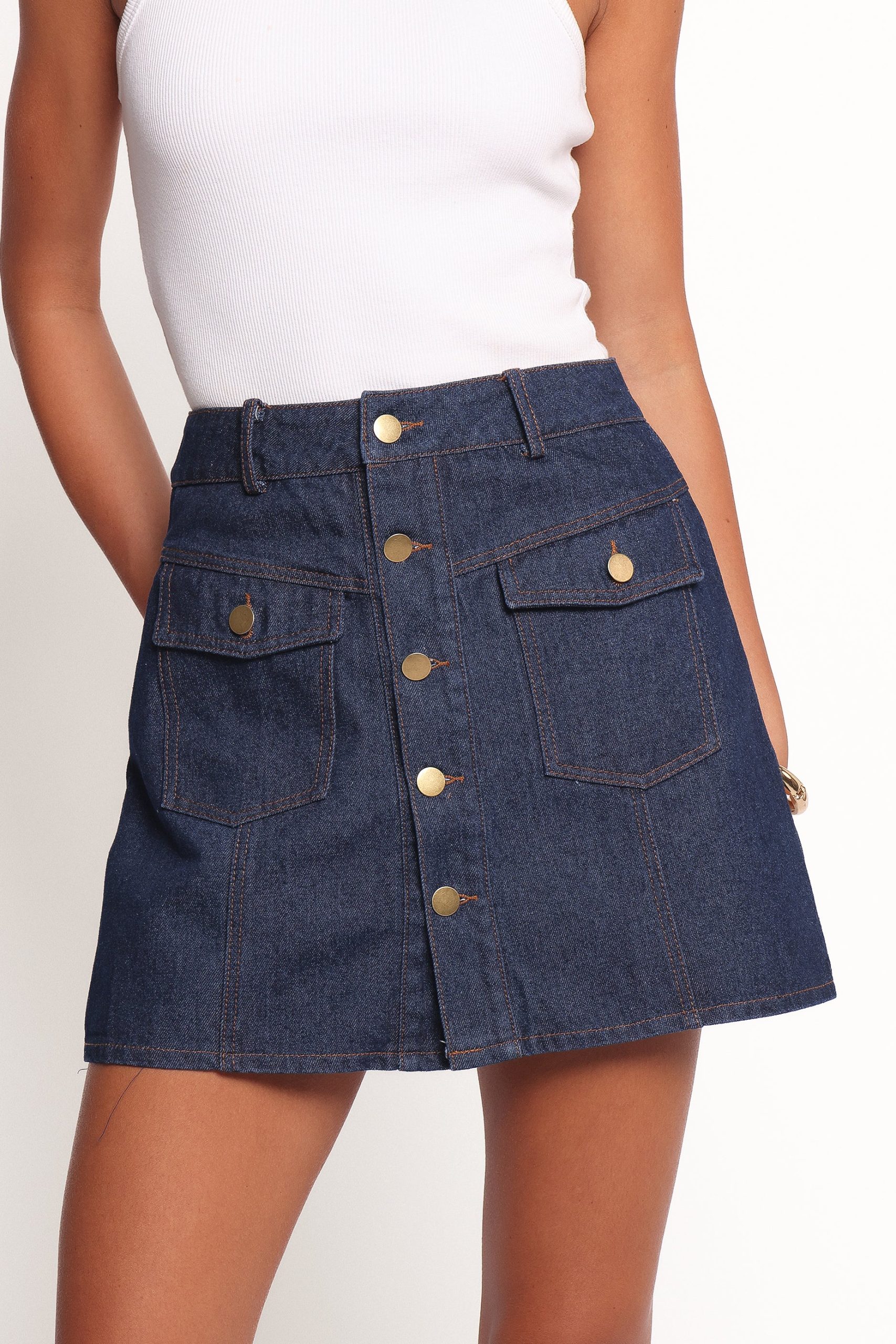 Presley Denim Skort - Dark Denim - Image 2