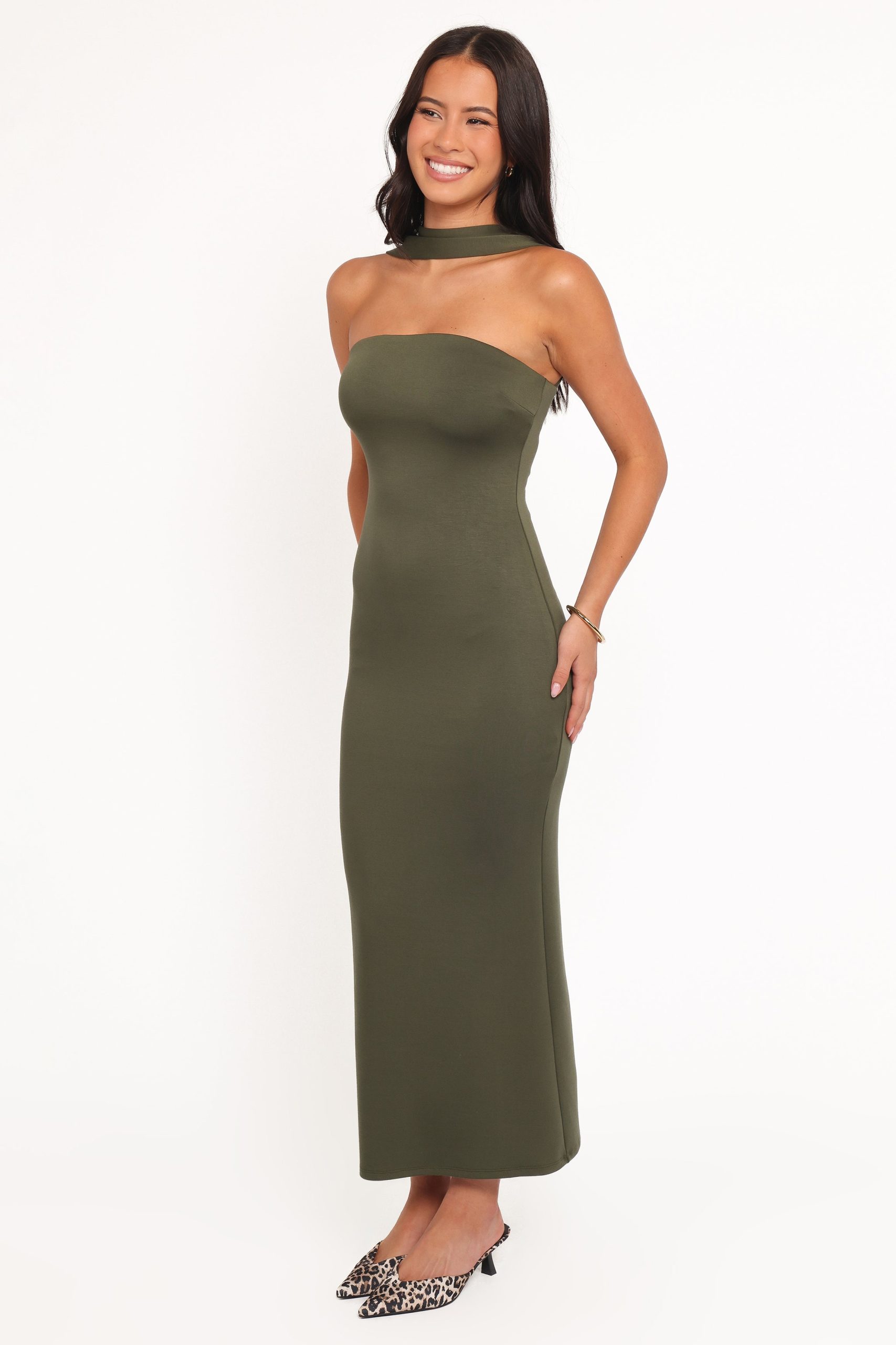 Regan Midi Dress - Olive - Image 3