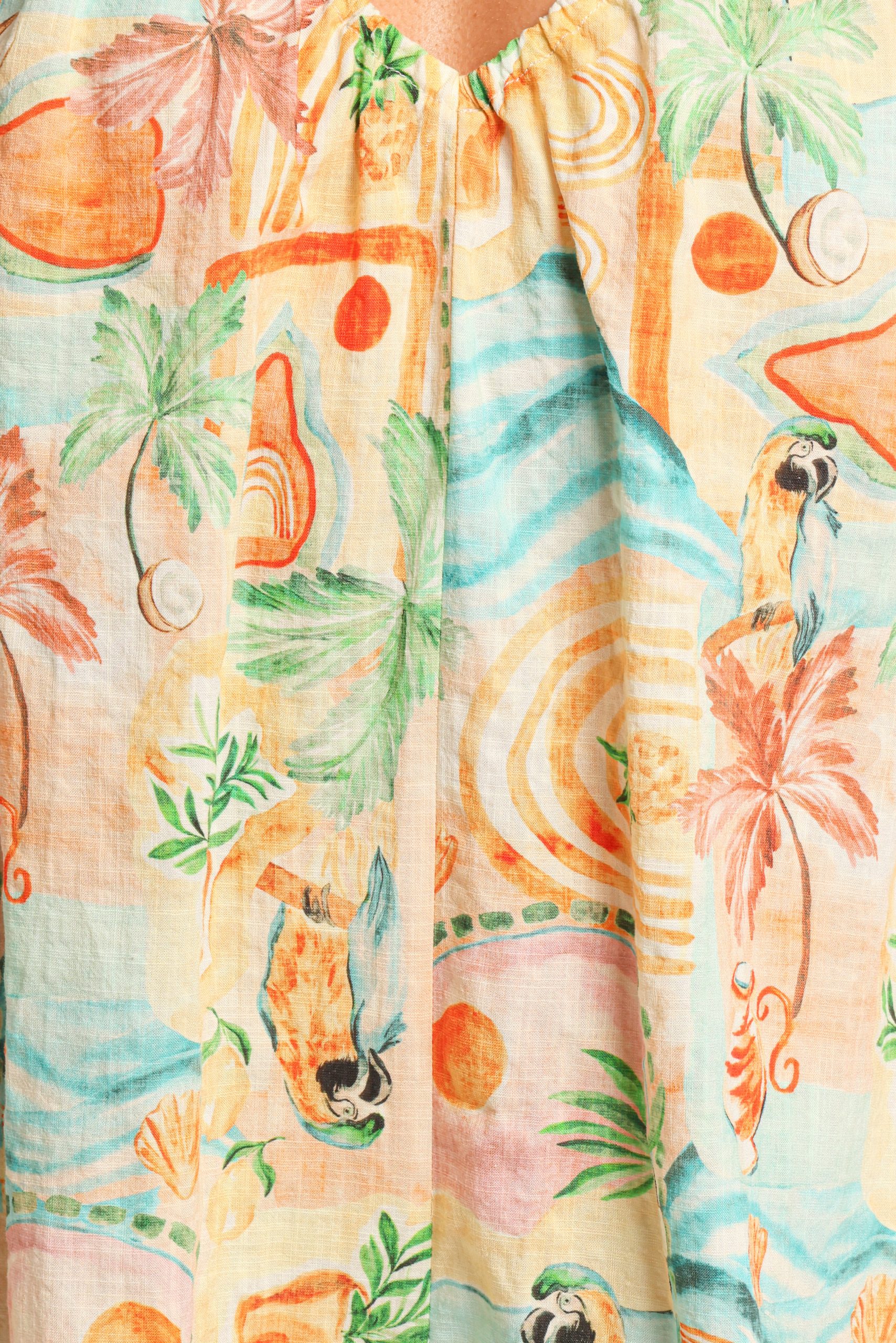 Renata Halter Romper - Golden Palm - Image 9