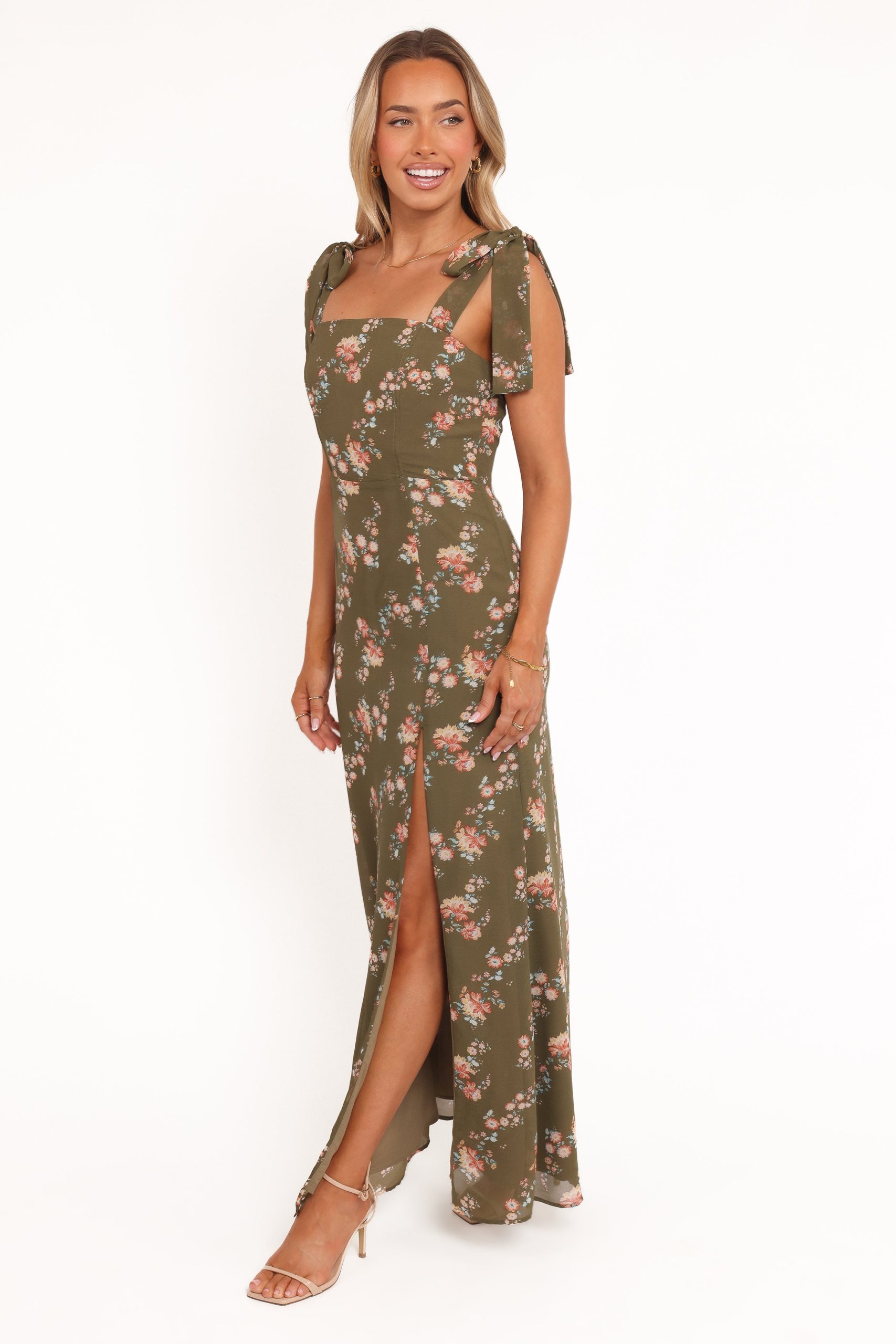 Renita Maxi Dress - Olive Floral - Image 4
