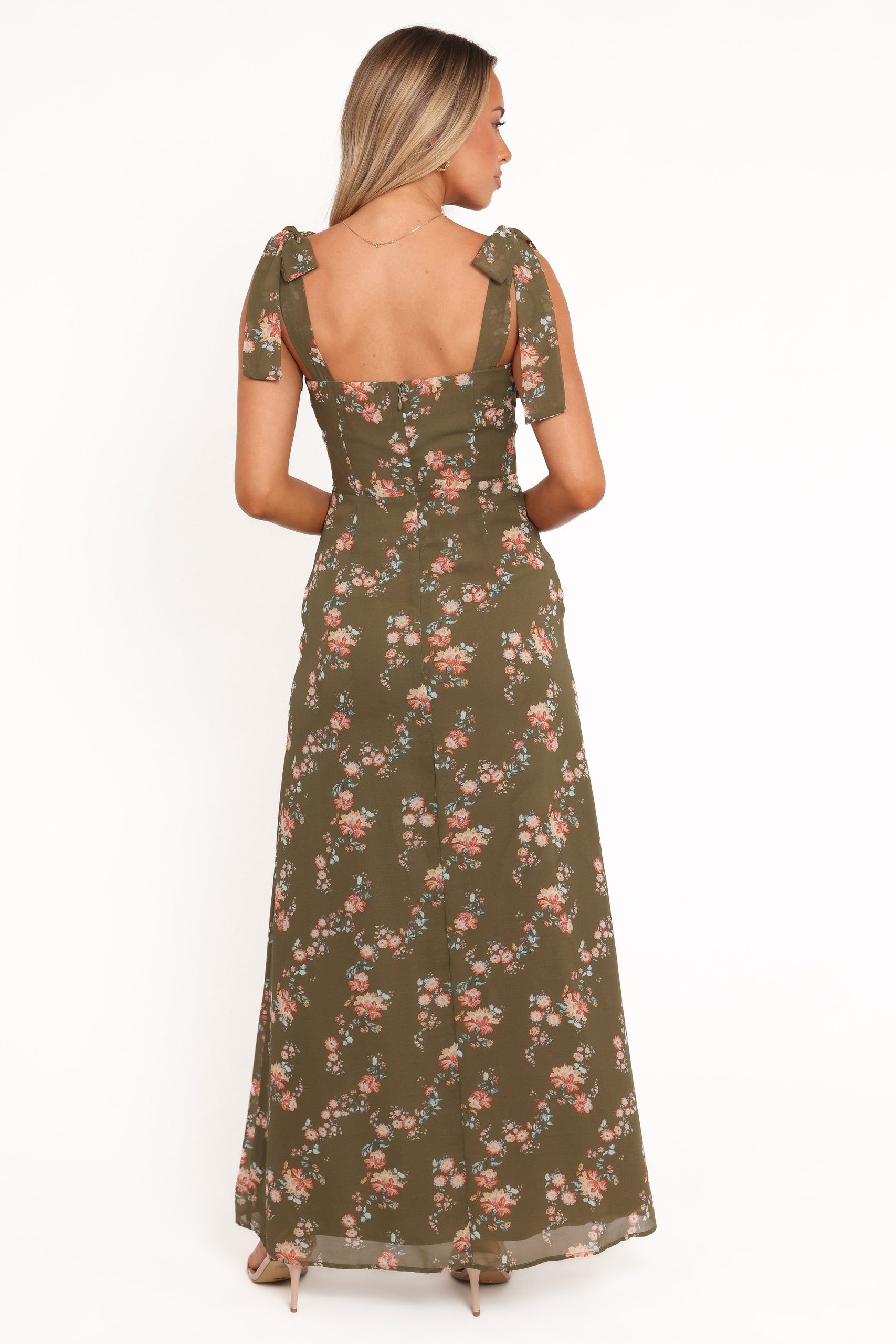 Renita Maxi Dress - Olive Floral - Image 5