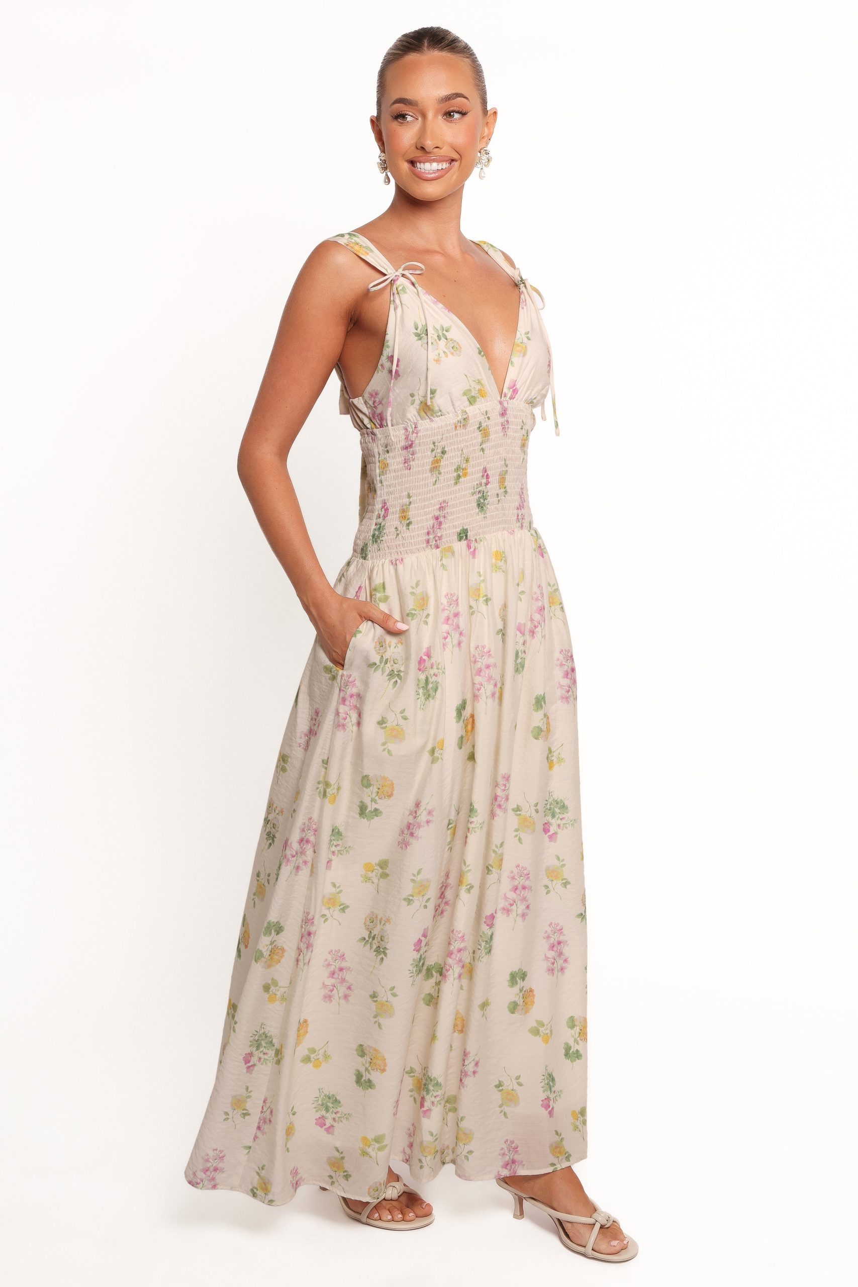 Reverie Maxi Dress - Purple Ditsy Floral - Image 5