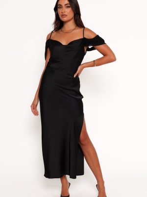 Reyna Off Shoulder Maxi Dress - Black