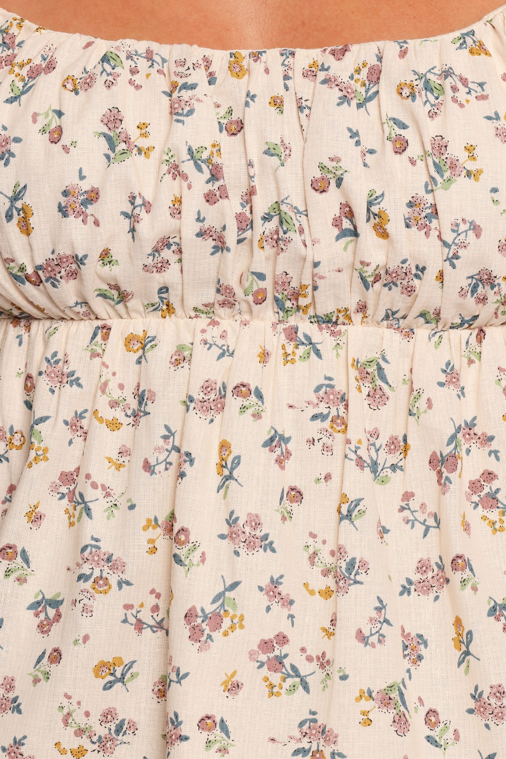 Rhiannon Bow Back Top - Cream Multi Floral - Image 7