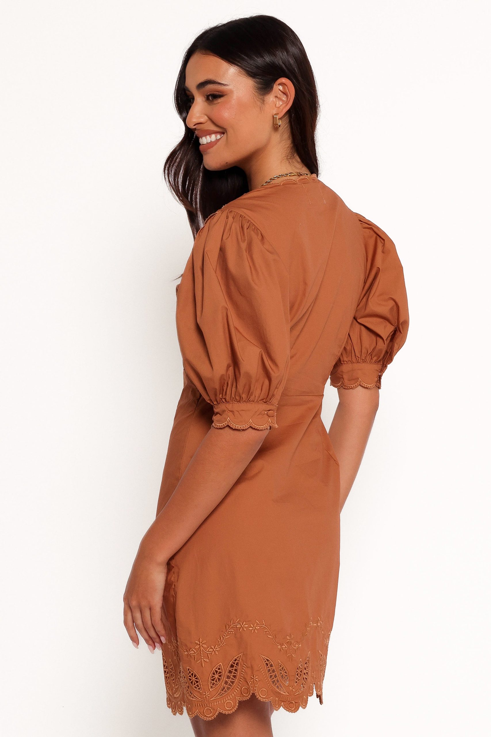 Rhodes Mini Dress - Brown - Image 4