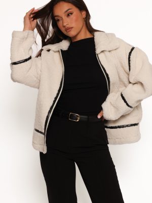 Ricki Faux Sherling Jacket - White