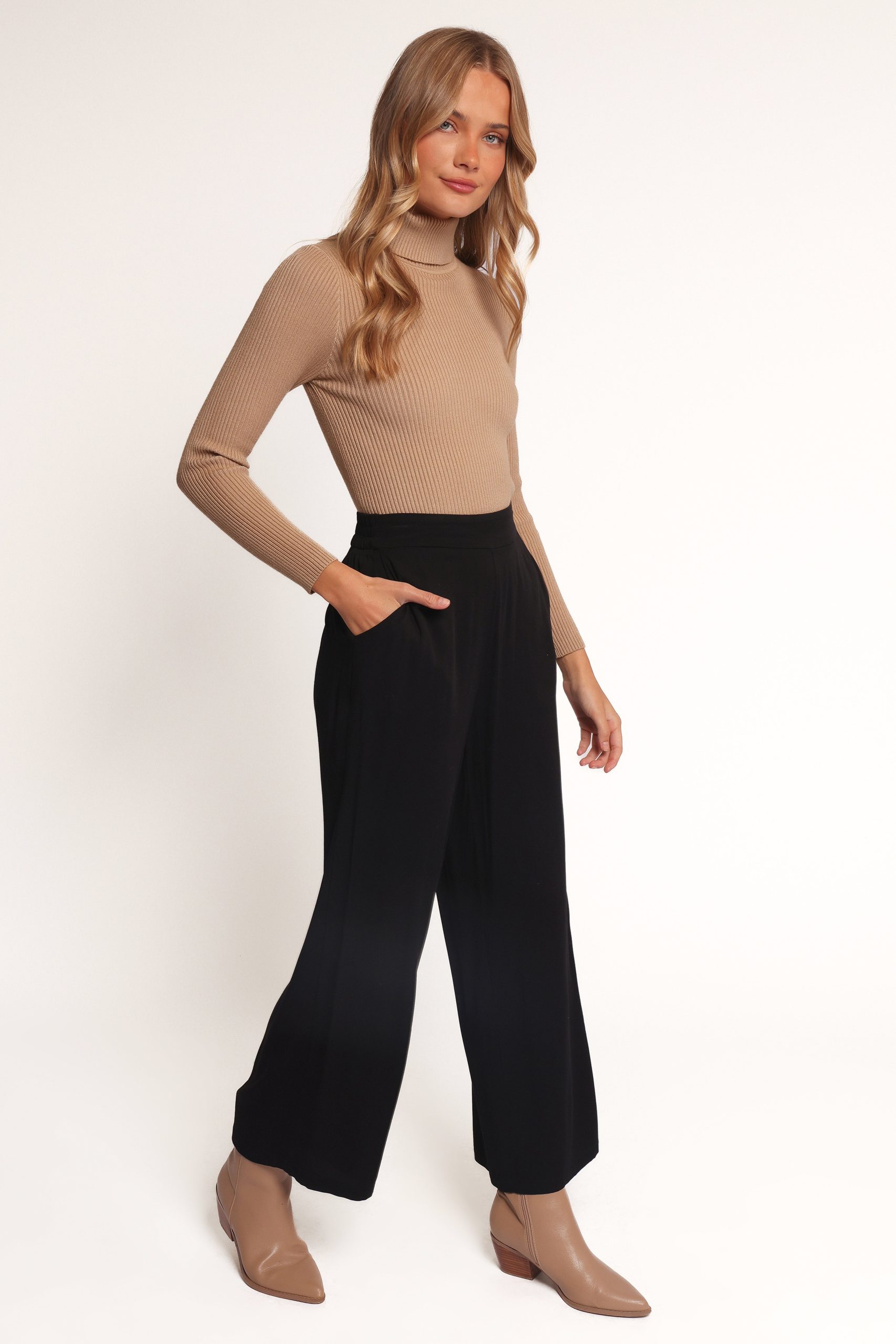 Rissa Wide Leg Pant - Black - Image 3