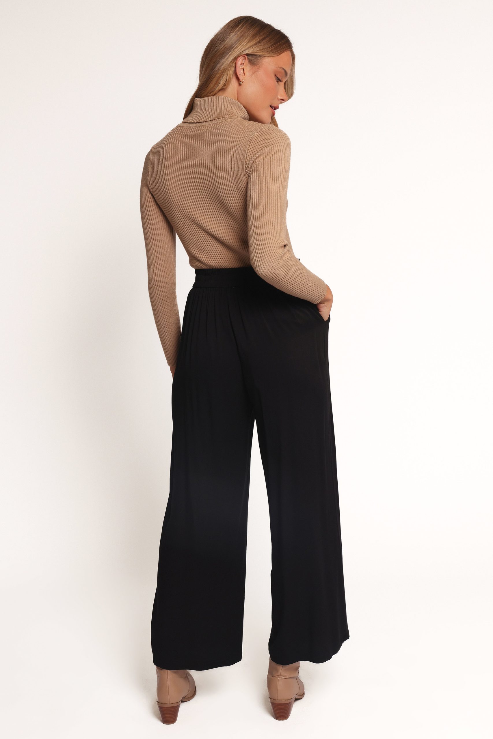 Rissa Wide Leg Pant - Black - Image 4