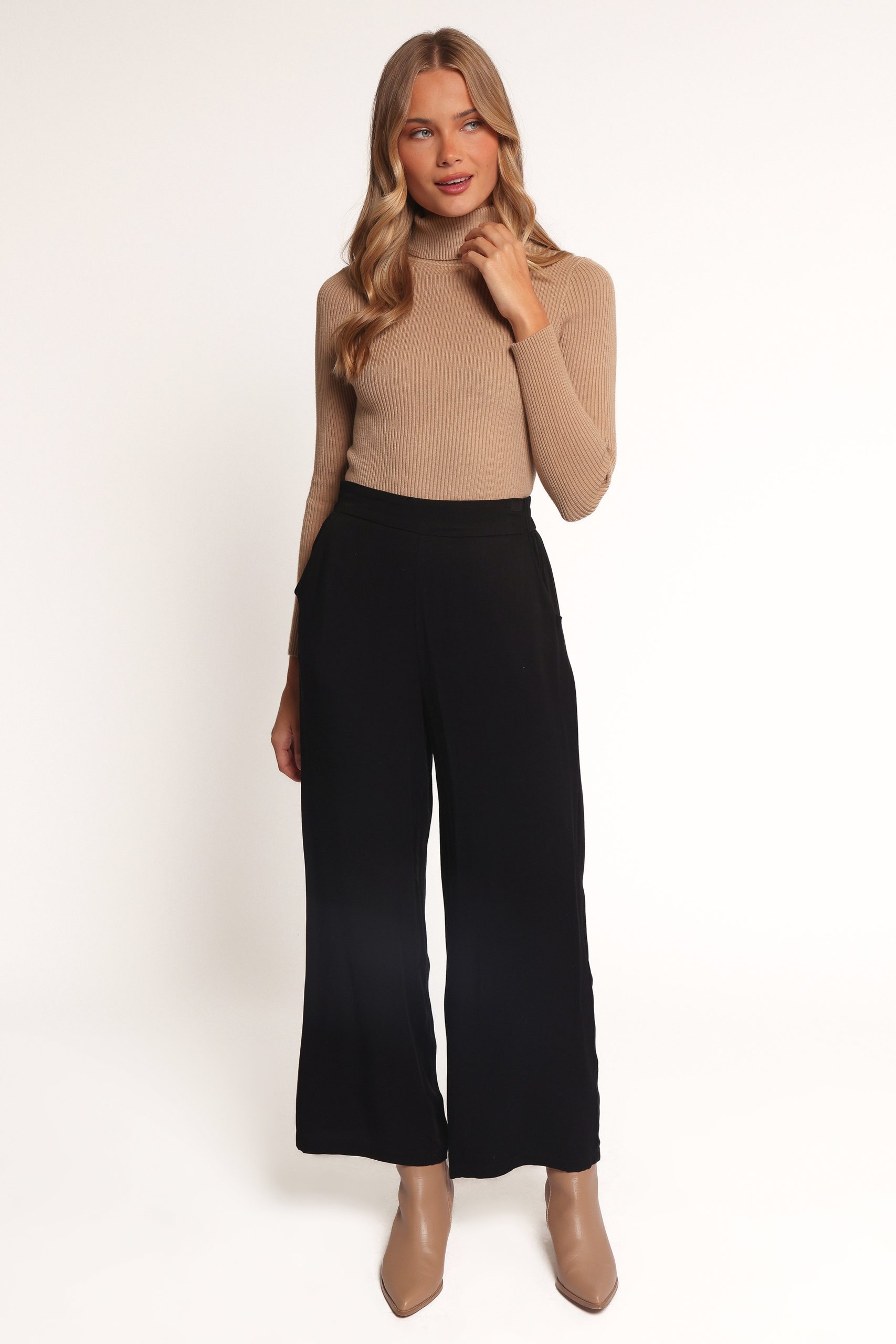 Rissa Wide Leg Pant - Black - Image 5