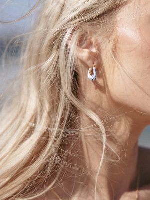 Riven Earrings - Blue
