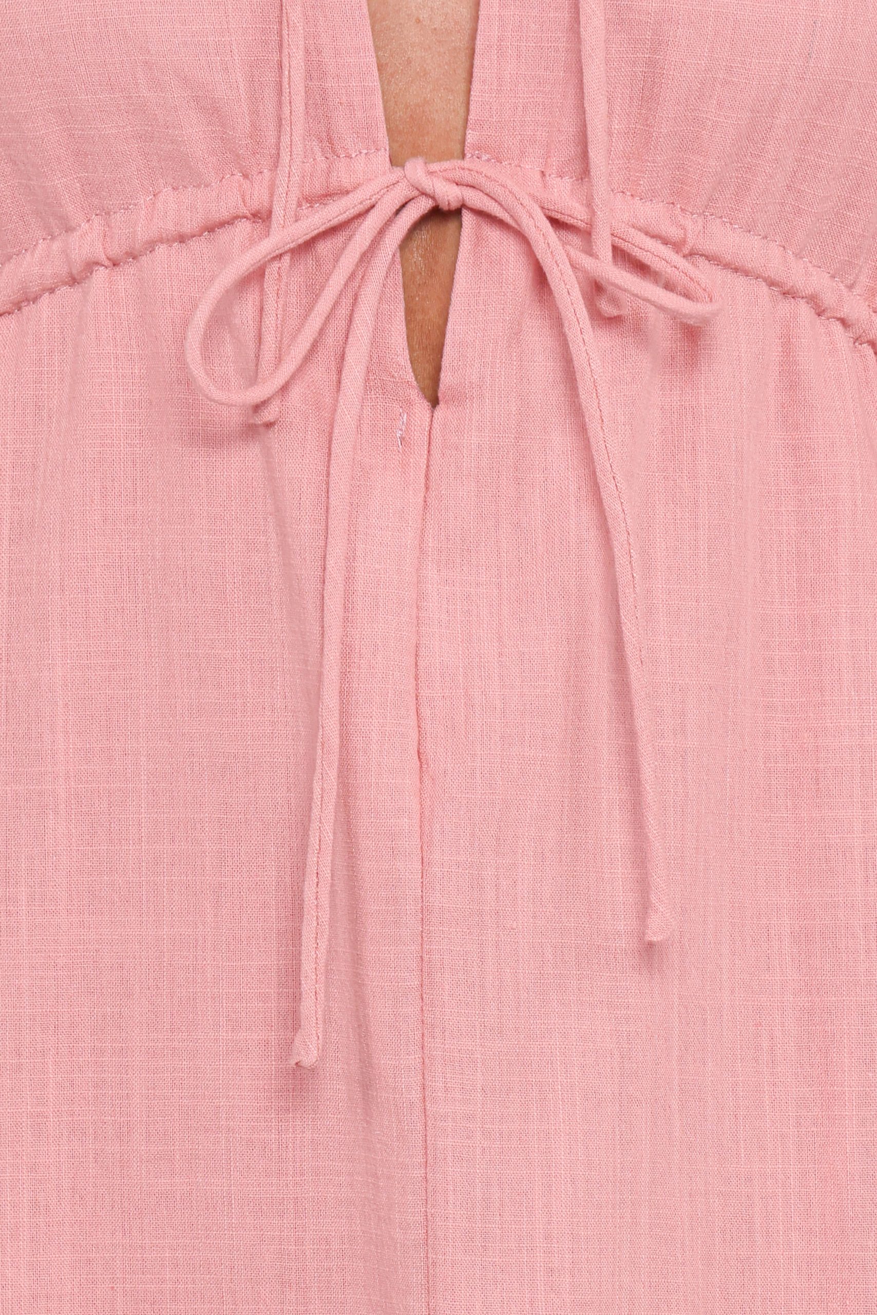 Riven Long Sleeve Maxi Dress - Pink - Image 6