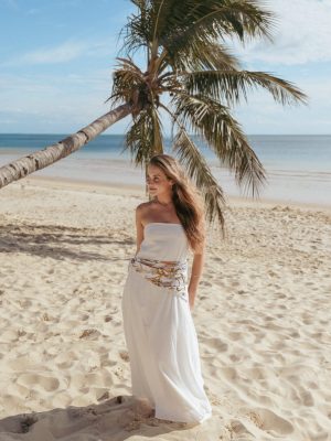 Soph Strapless Maxi Dress - White