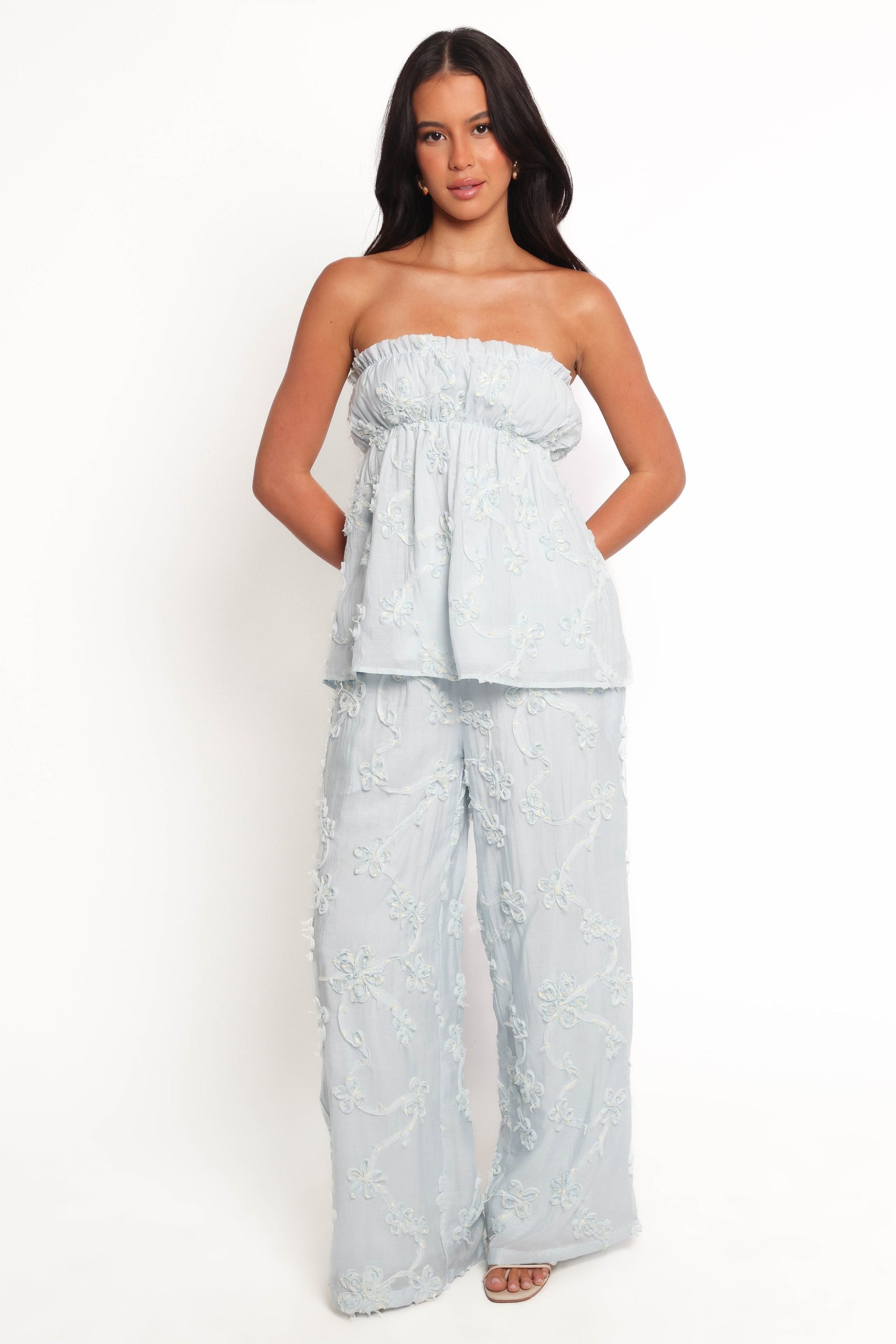 Robin Strapless Top - Pale Blue - Image 3