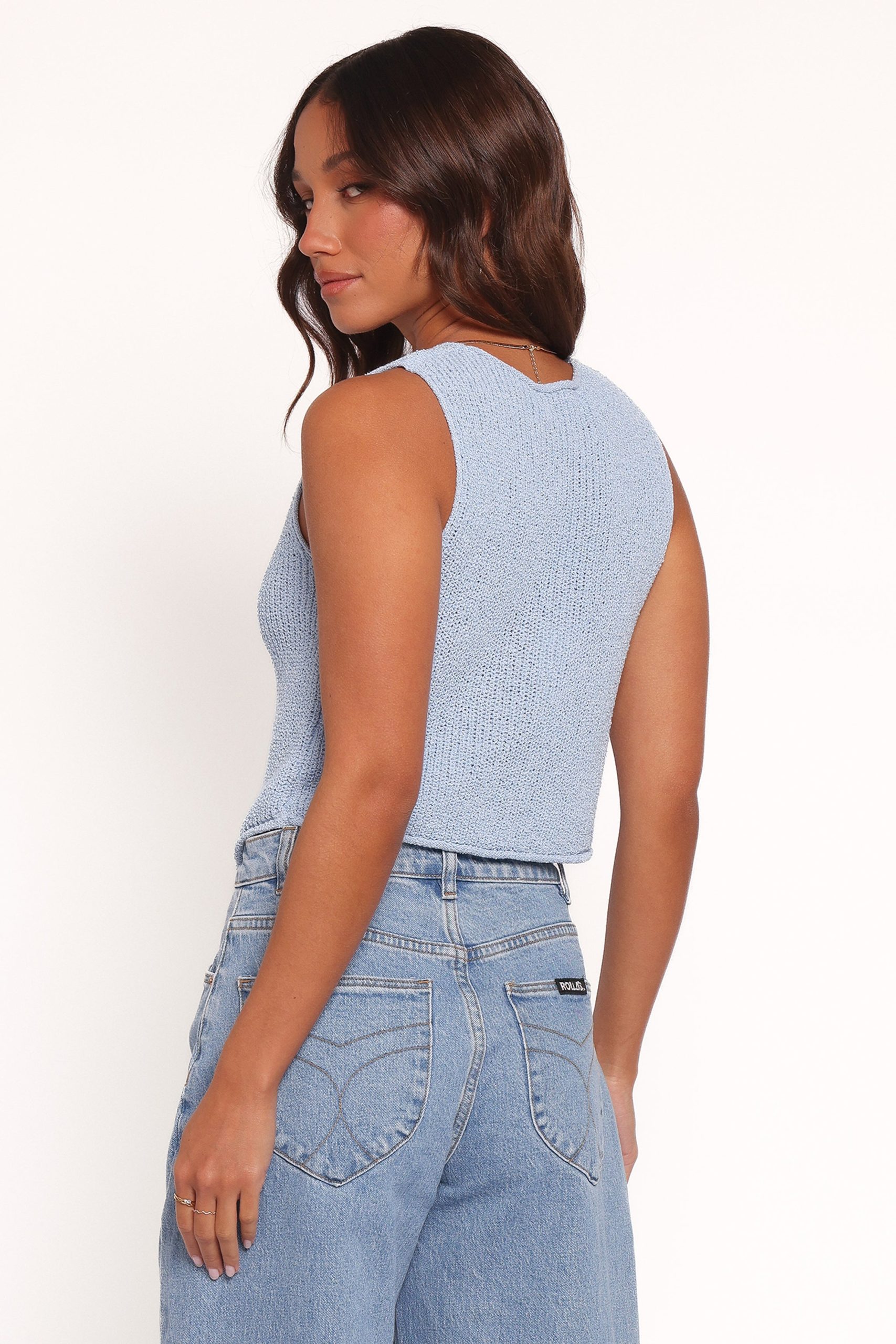 Kendall Knit Top - Light Blue - Image 4