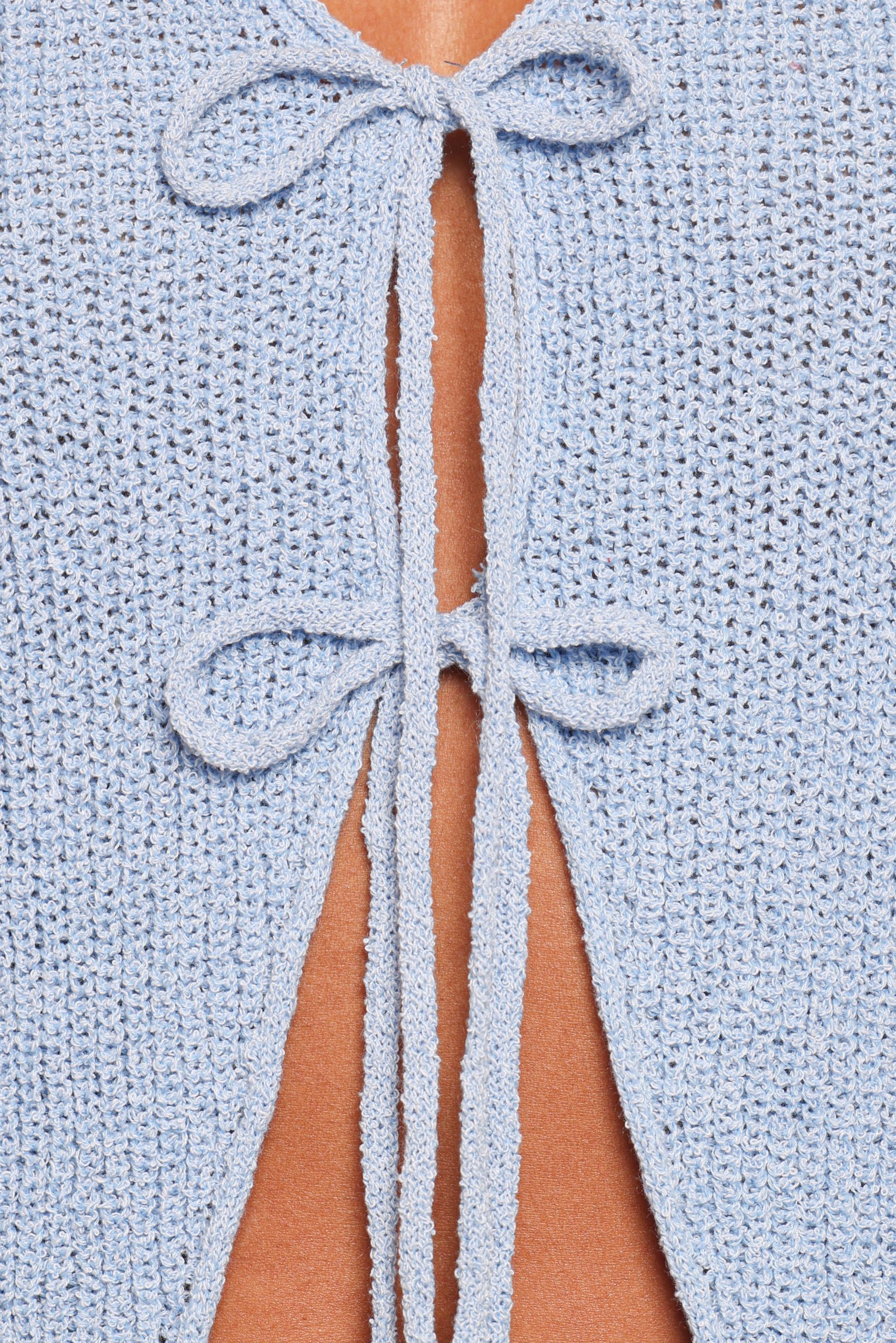 Kendall Knit Top - Light Blue - Image 7