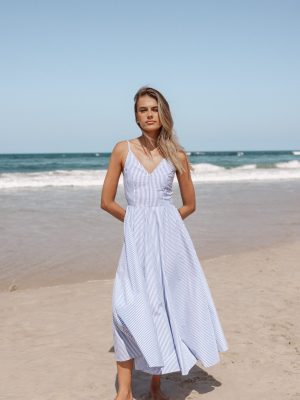 Romilly Strappy Maxi Dress - Light Blue