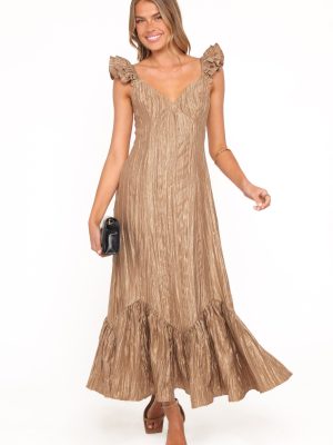 Romola Midi Dress - Bronze