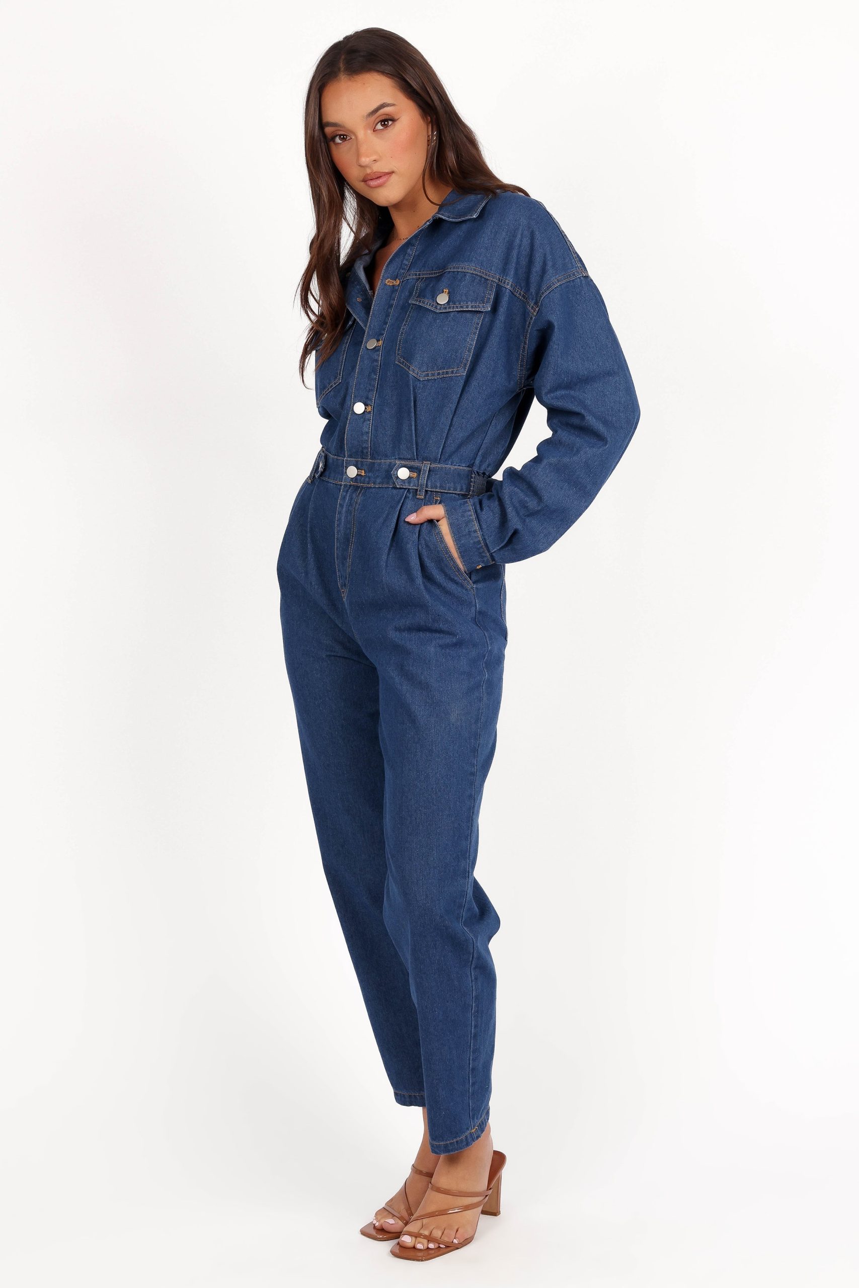 Rosa Denim Jumpsuit - Dark Denim - Image 4