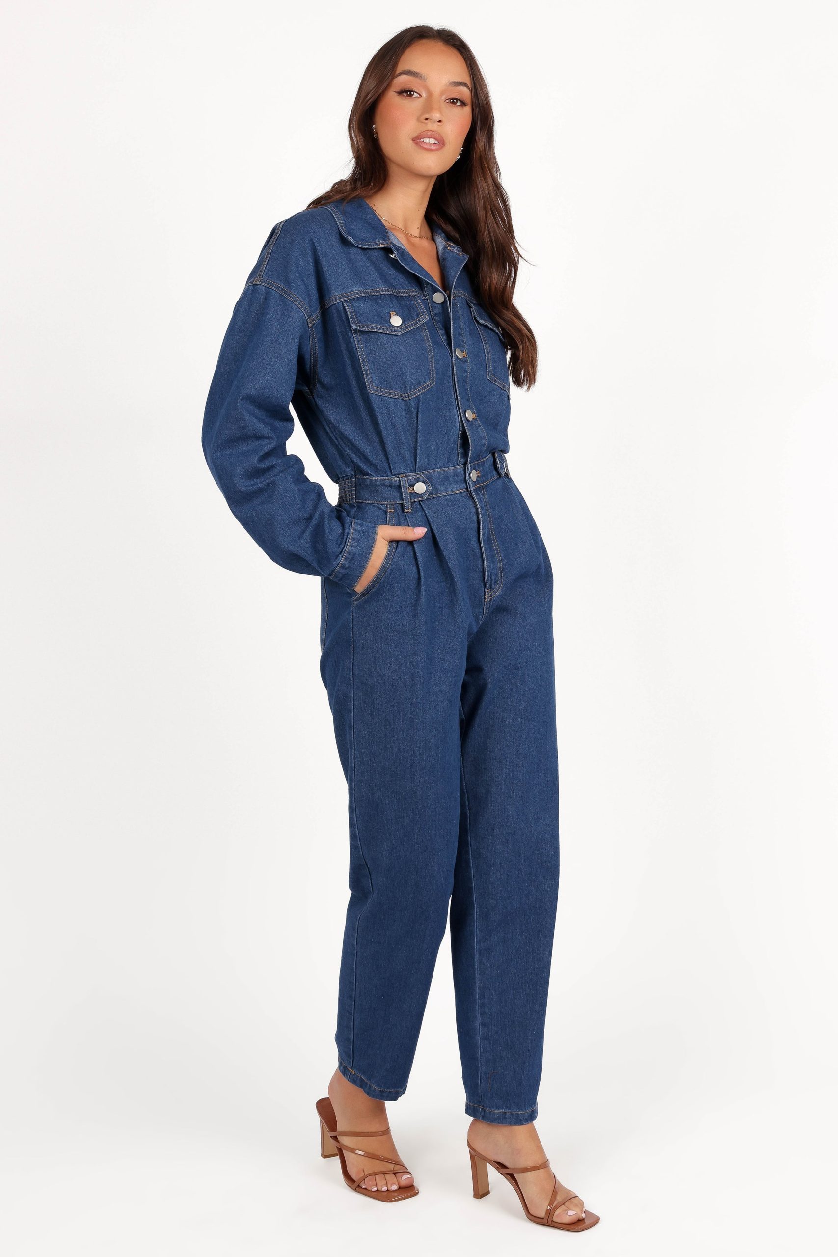 Rosa Denim Jumpsuit - Dark Denim - Image 6