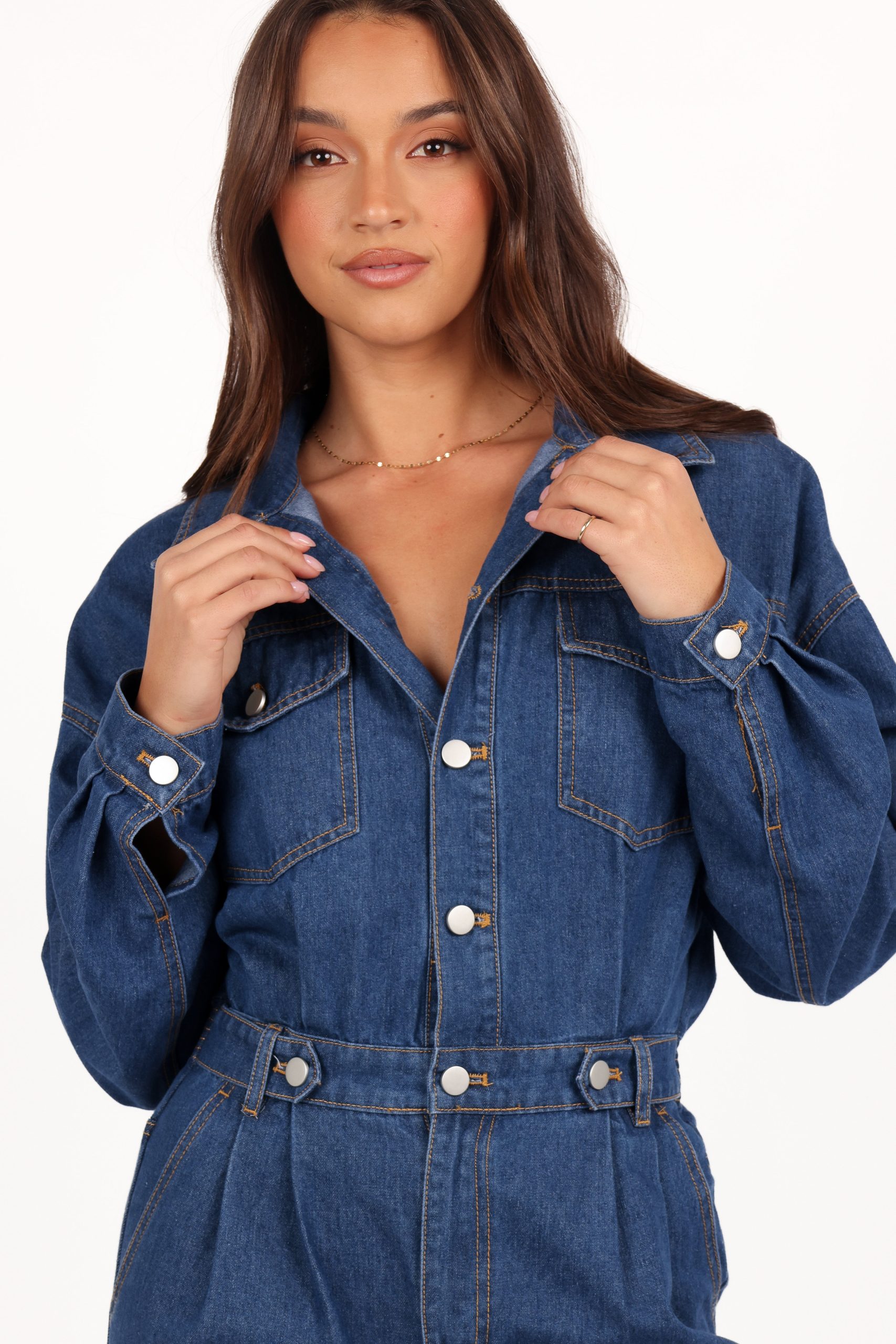 Rosa Denim Jumpsuit - Dark Denim - Image 2