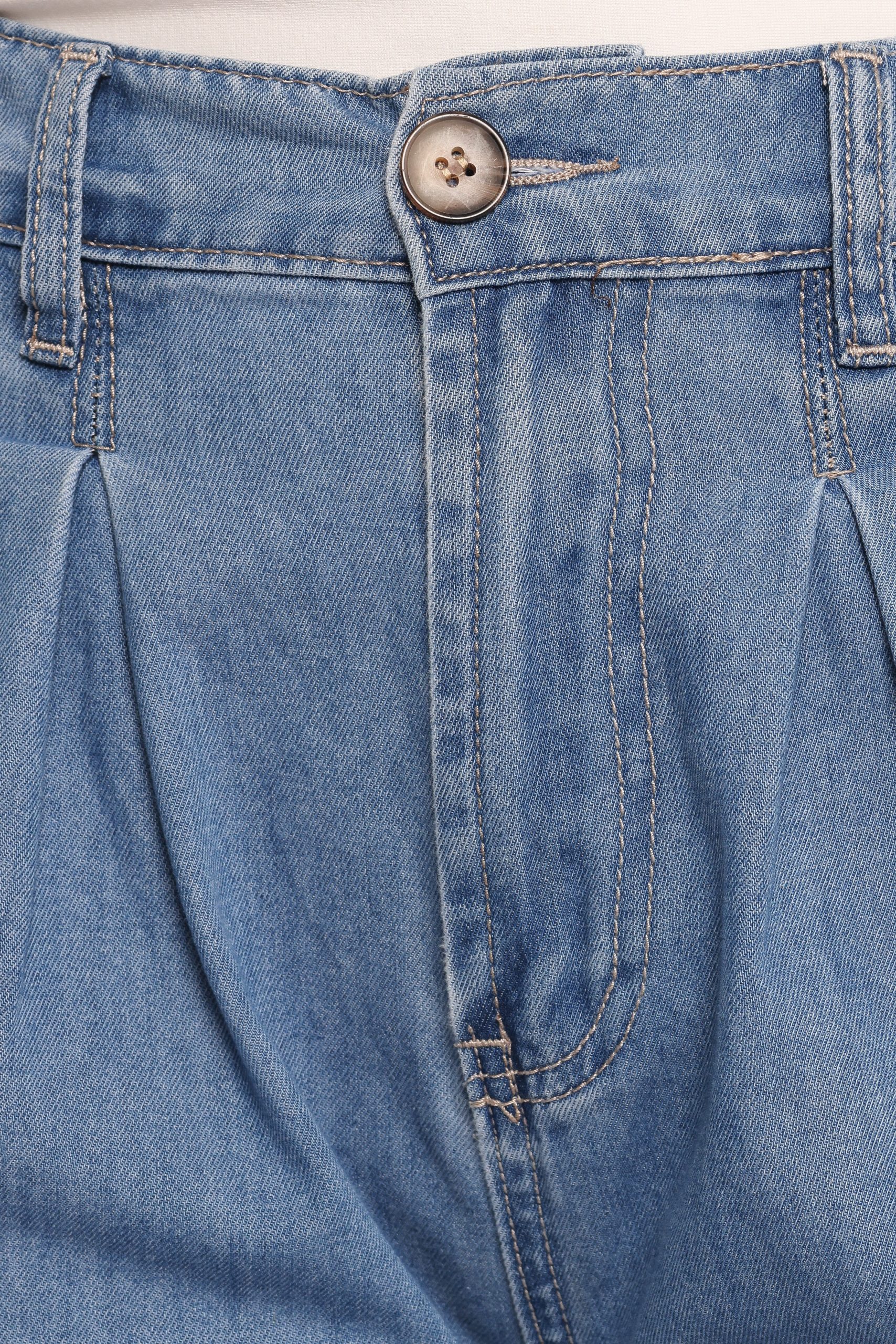 Rosalee Chambray Wide Leg Pant - Medium Denim - Image 8