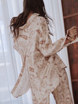 Rosalie Shirt - Brown Paisley