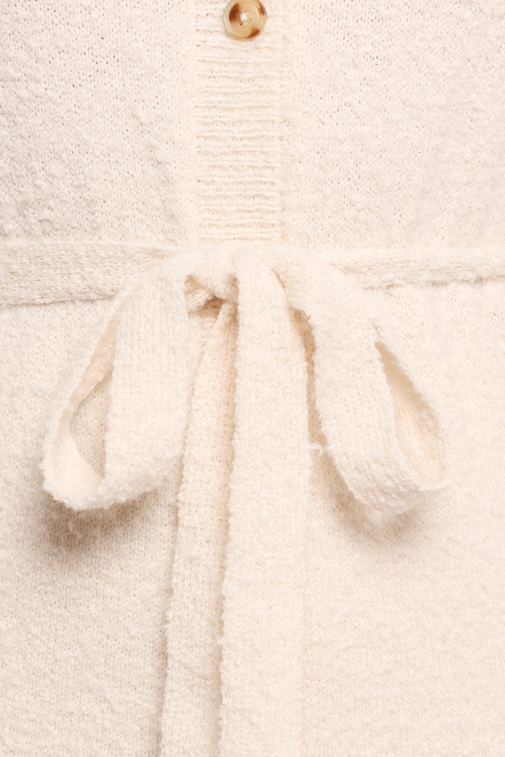 Charmelle Boucle Knit Cardigan Top - White - Image 9