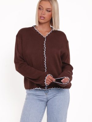 Ruby Knit Cardigan - Brown