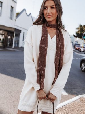 Sancia Knit Mini Dress - Cream