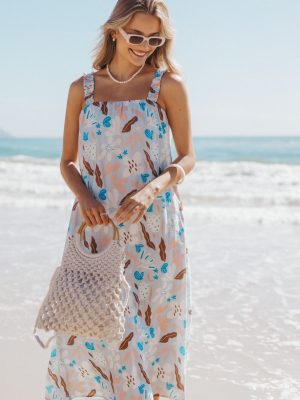 Sanders Maxi Dress - Blue Floral