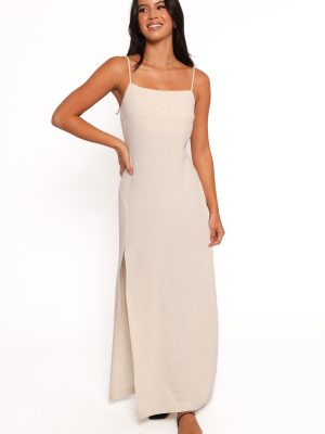 Sawyer Midi Slip Dress - Oatmeal