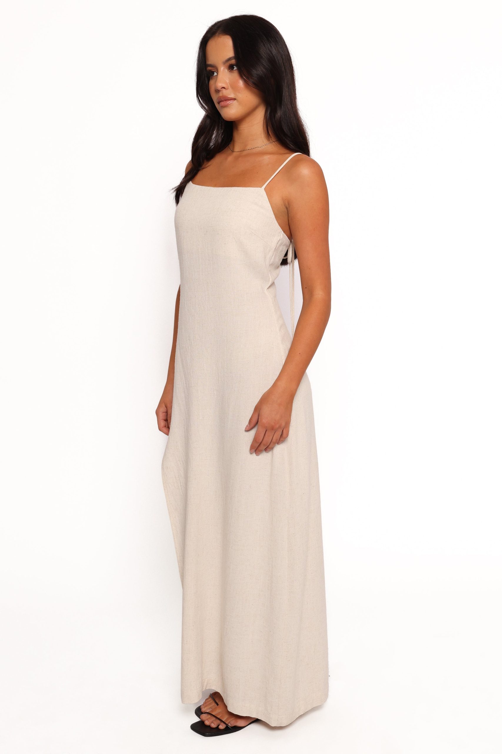 Sawyer Midi Slip Dress - Oatmeal - Image 3