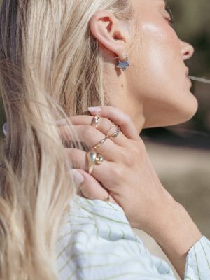 Scarlet Star Earrings - Silver