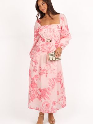 Sharine Long Sleeve Dress - Pink Floral