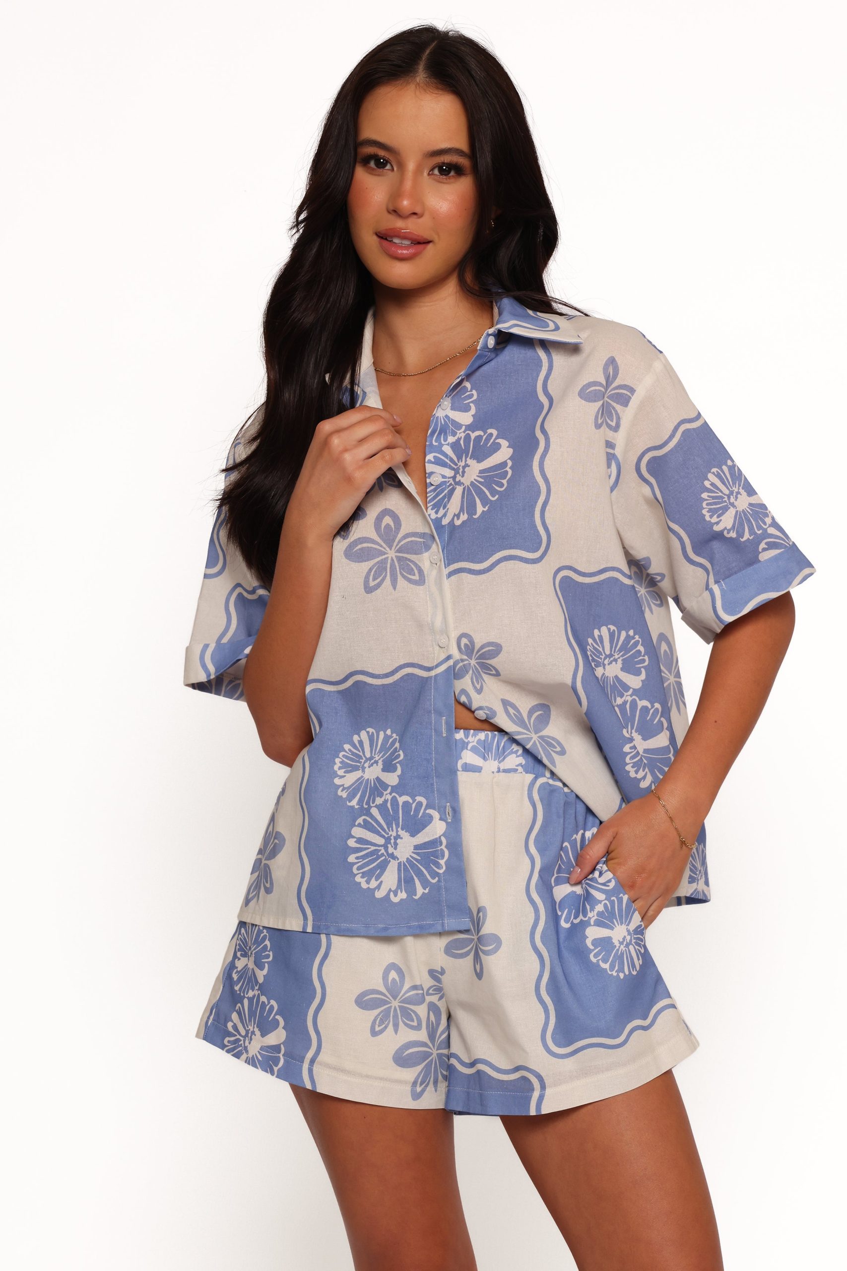 Shellie Shorts - Blue Dahlia - Image 4