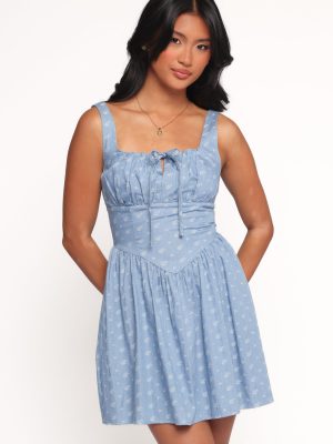 Shelton Mini Dress - Floral Denim