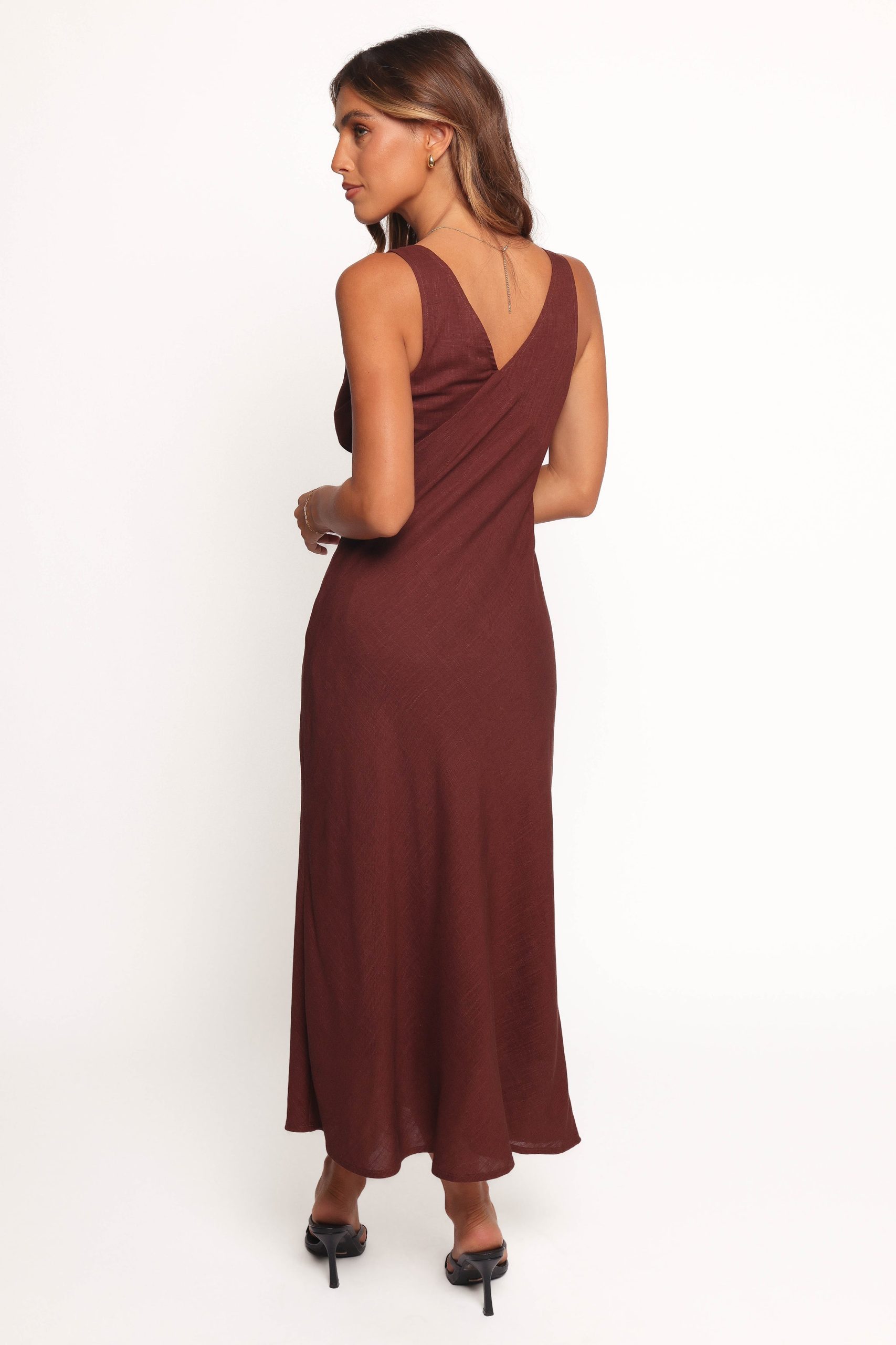 Shyla Midi Dress - Brown - Image 3