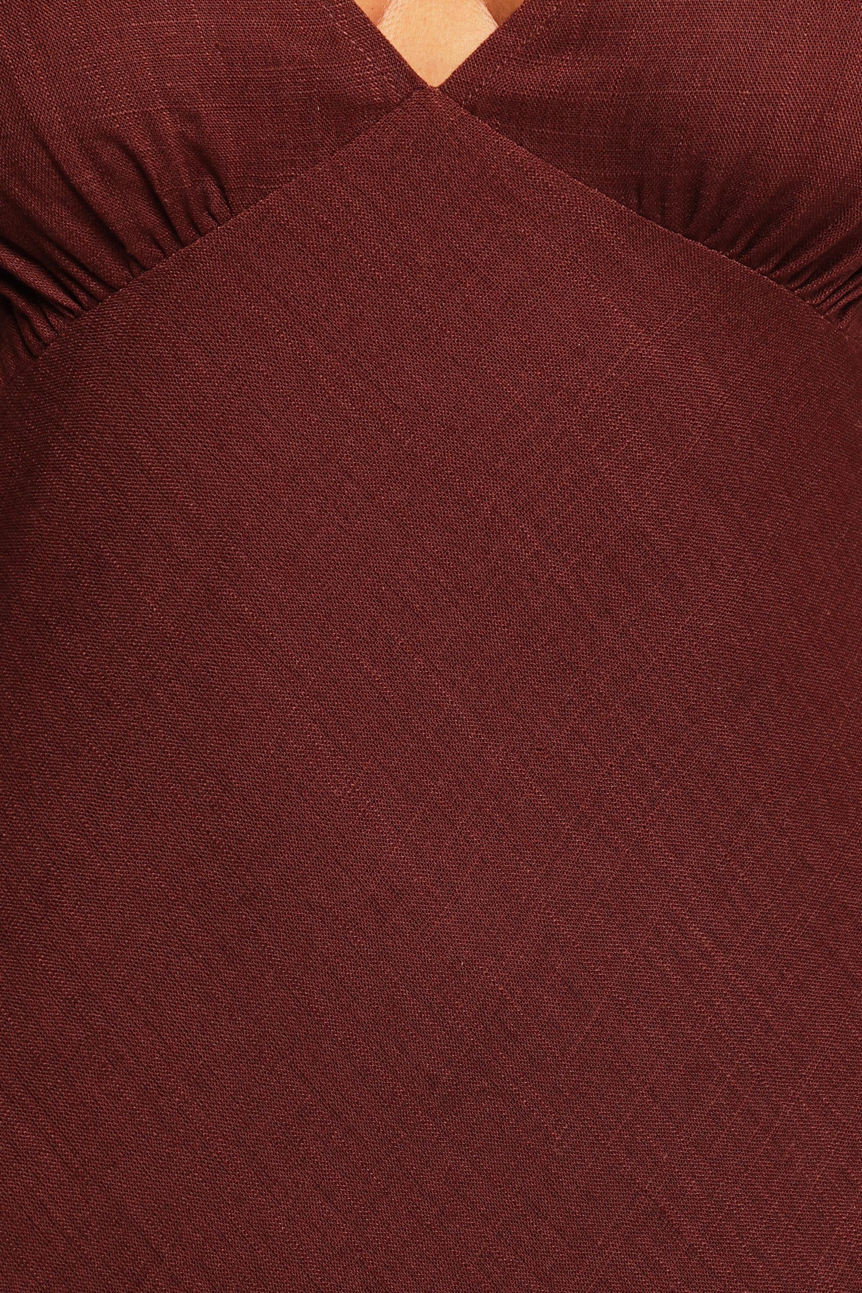 Shyla Midi Dress - Brown - Image 6