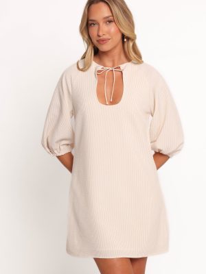 Sidney Mini Dress - Tan Stripe