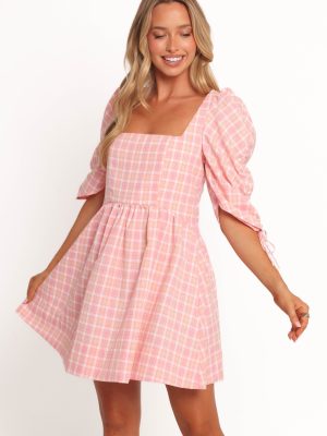 Siena Mini Dress - Pink Check