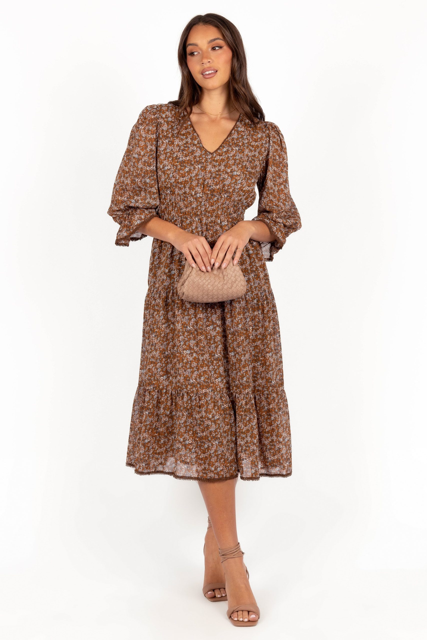 Simone Midi Dress - Camel - Image 4