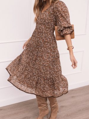 Simone Midi Dress - Camel