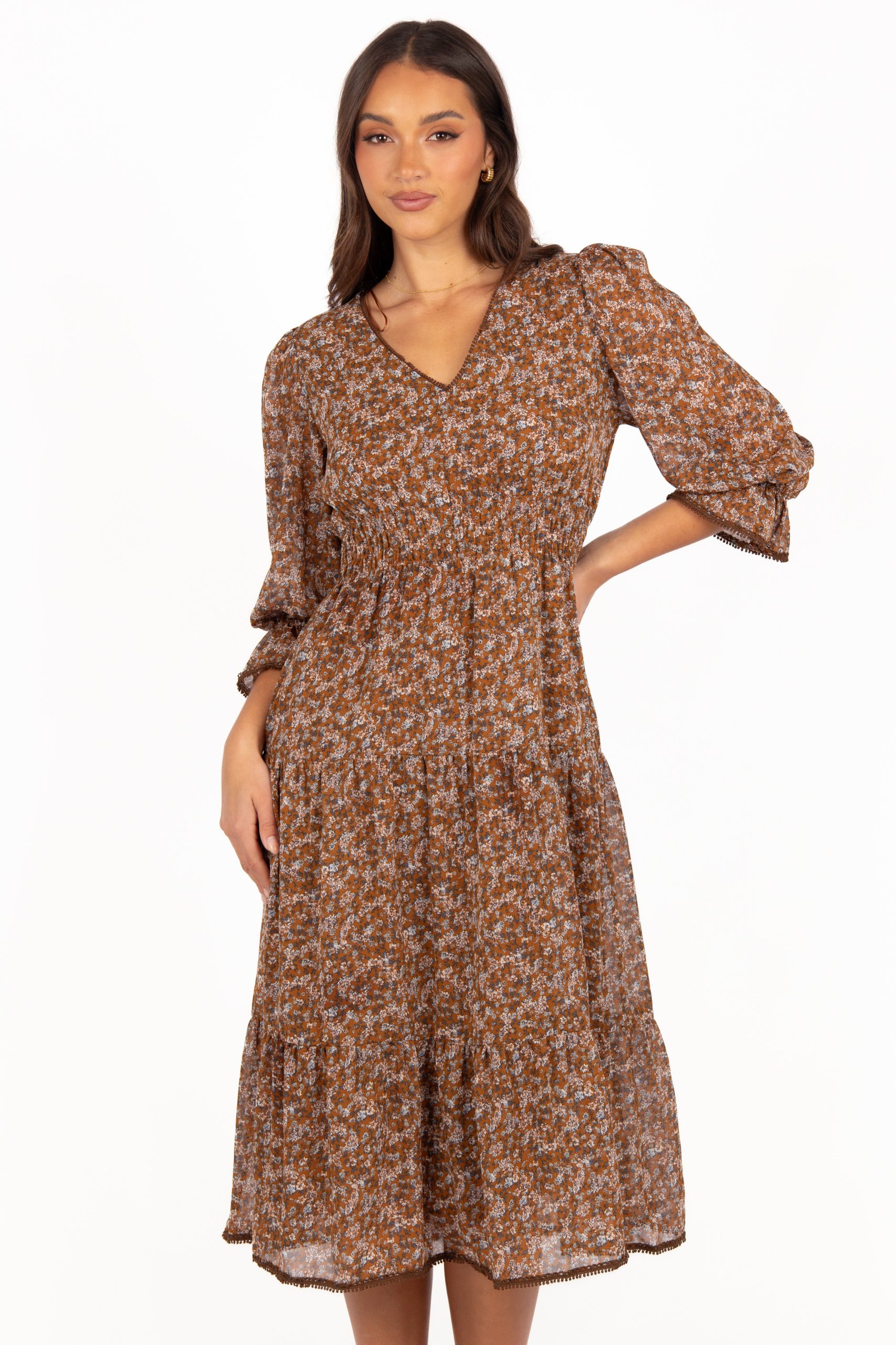Simone Midi Dress - Camel - Image 3