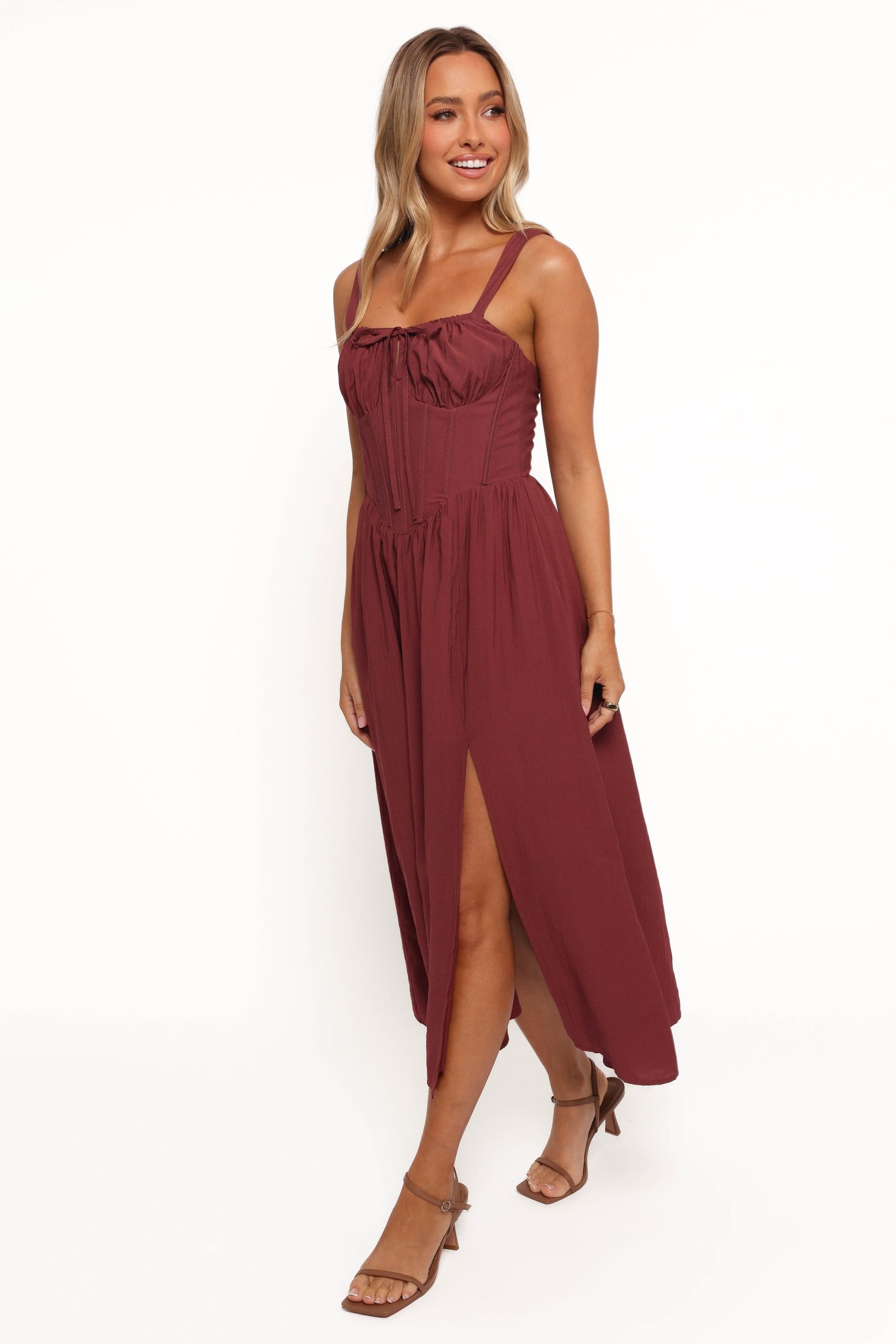 Sofie Midi Dress - Brick - Image 3