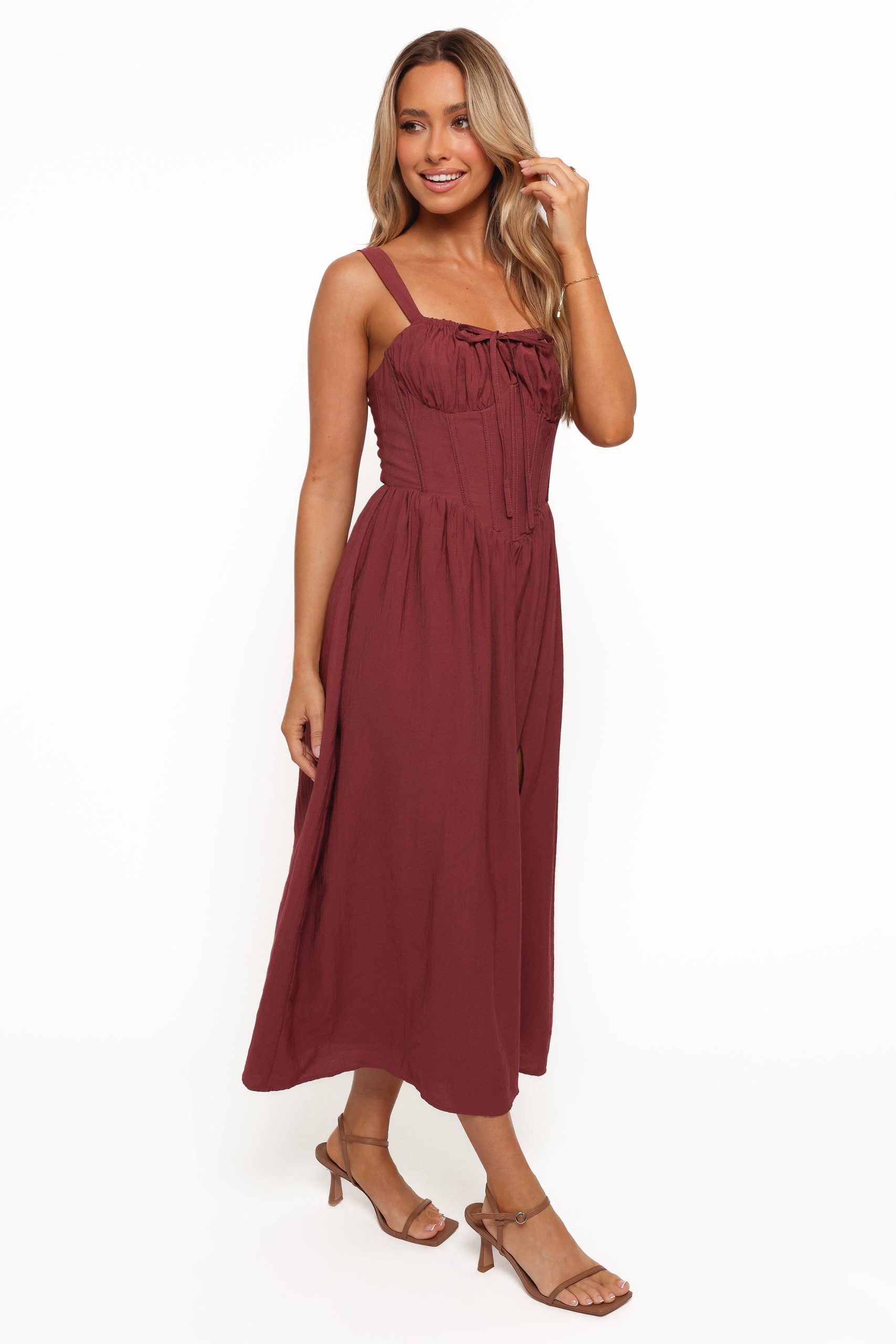 Sofie Midi Dress - Brick - Image 8