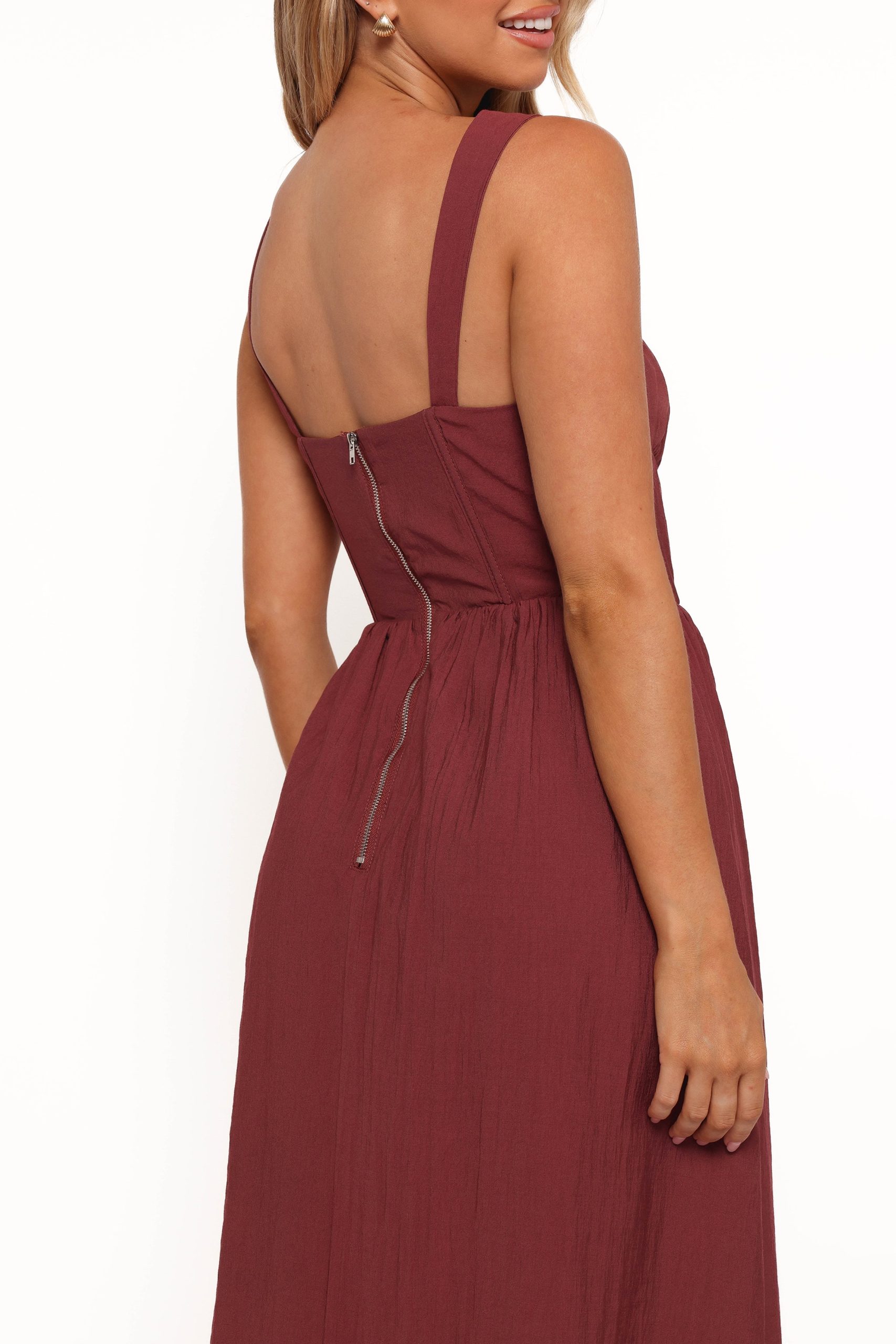 Sofie Midi Dress - Brick - Image 9