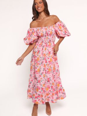 Soliel Midi Dress - Pink Floral