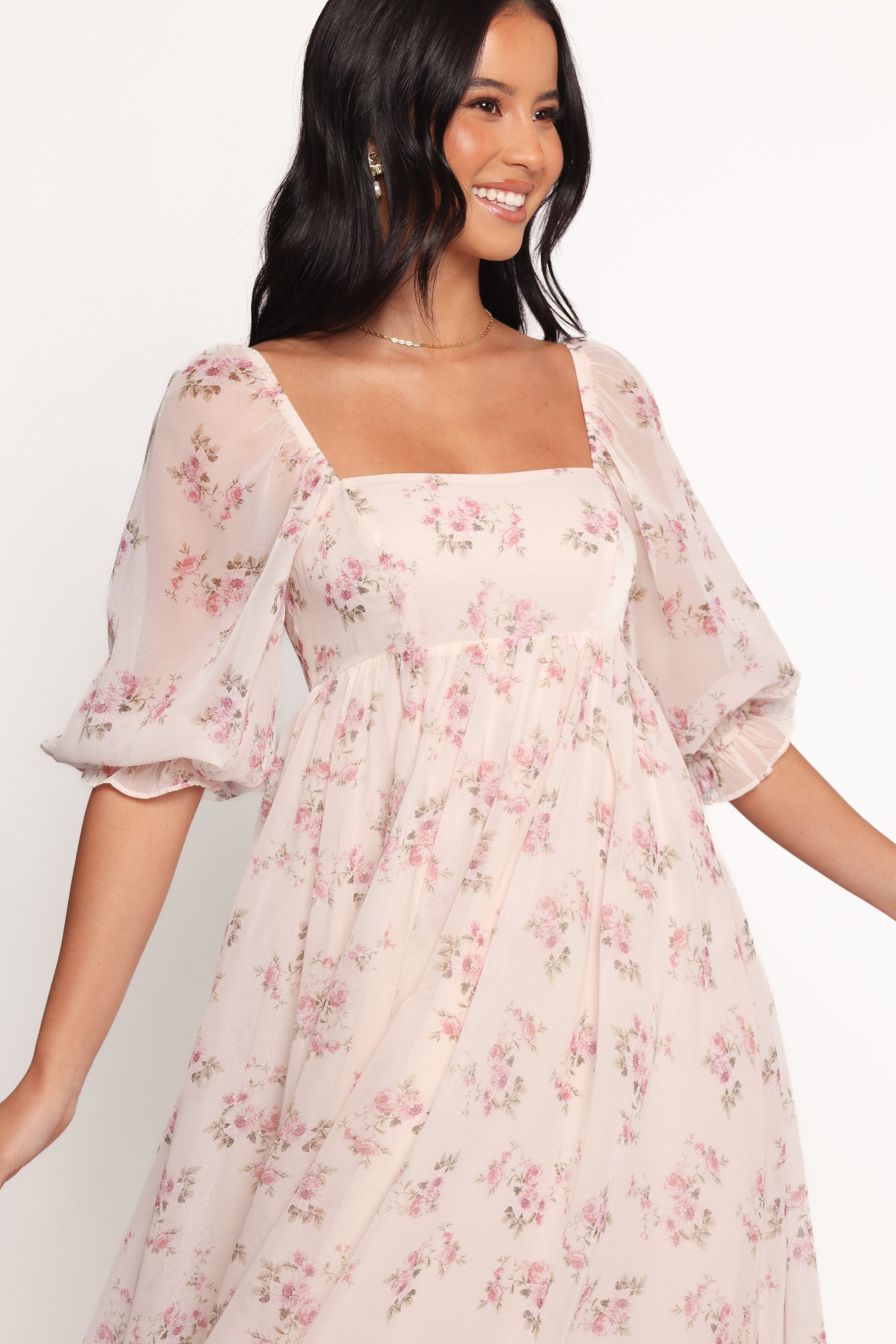 Sonnet Maxi Dress - Pink Floral - Image 2